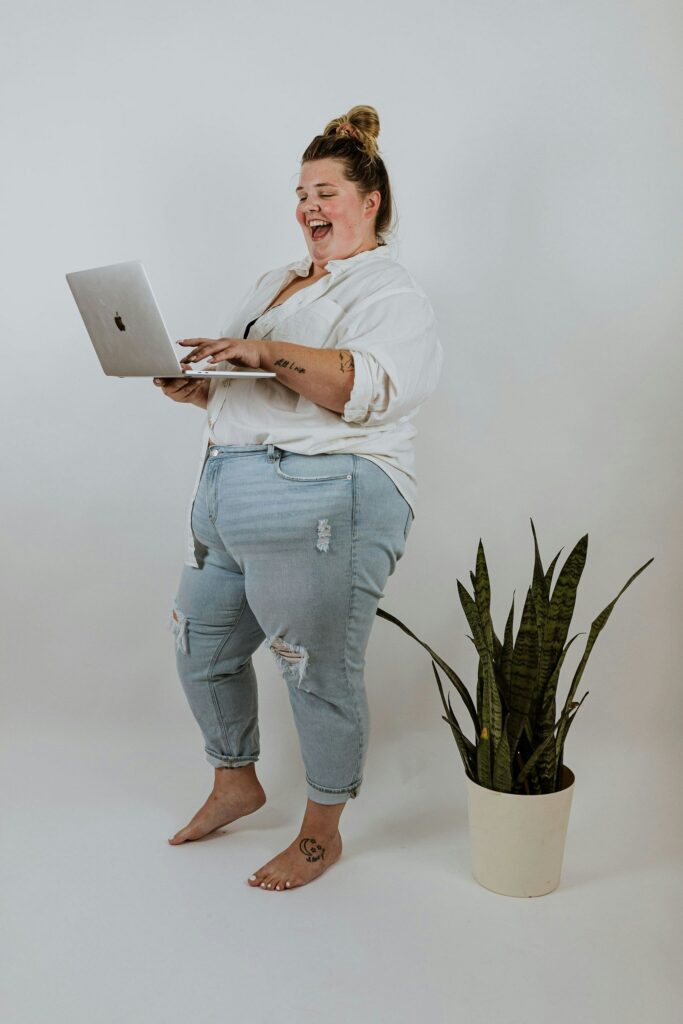 woman social media